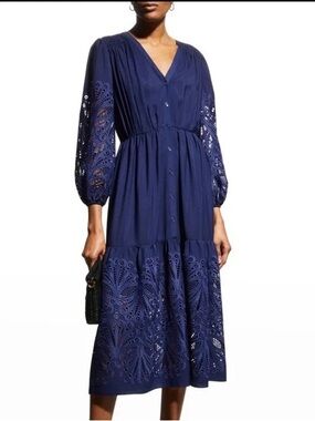 chinese dress ladies Shoshanna Women's Angeline Lace Maxi Dress - Bordeaux Navy